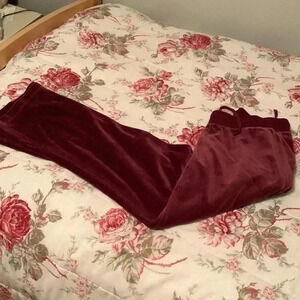 Liz Claiborne Women’s Burgundy Track Pants With Elastic Waist Band Size Medium